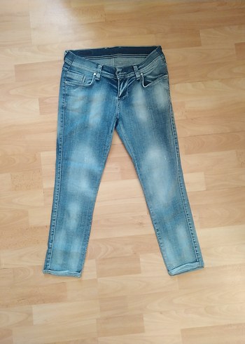 Kadın Mavi Parlak Jean Pantolon
