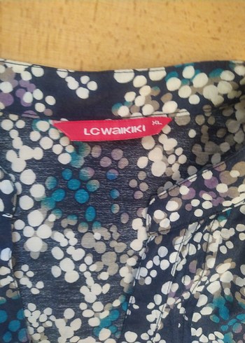 LC Waikiki Mavi Gri Yılan Desenli Uzun Kollu Gömlek