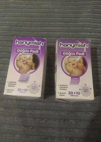 Hanymish Göğüs Pedi 30+10 Adet Mor