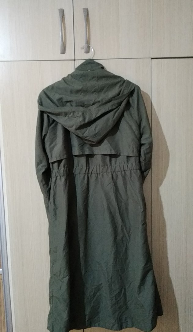 kadın Haki Düğmeli Midi Yağmurluk - Görsel 4