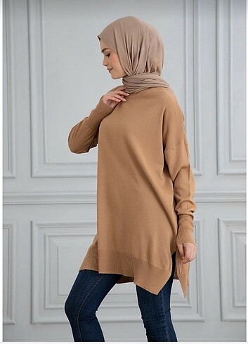 diğer Beden camel Renk Triko tunik 