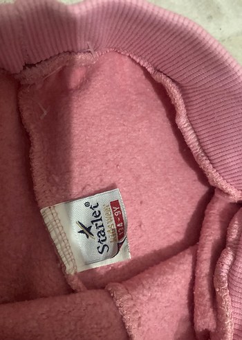 Kızlar için Pembe Nakışlı Rahat Eşofman - Görsel 3