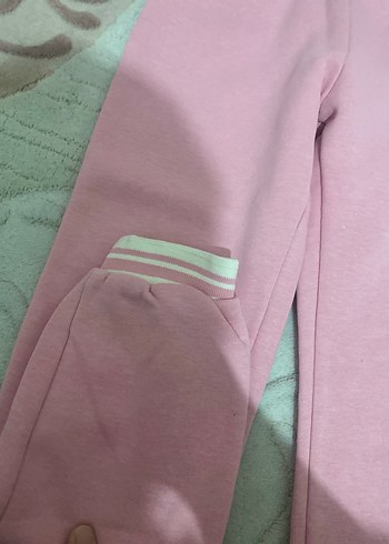 Kızlar için Pembe Nakışlı Rahat Eşofman - Görsel 2