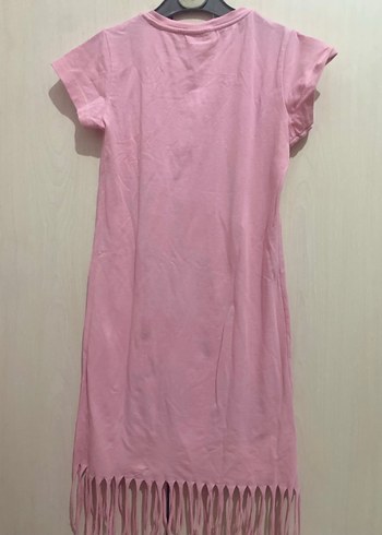 Püsküllü Pembe Kız elbise - Görsel 3