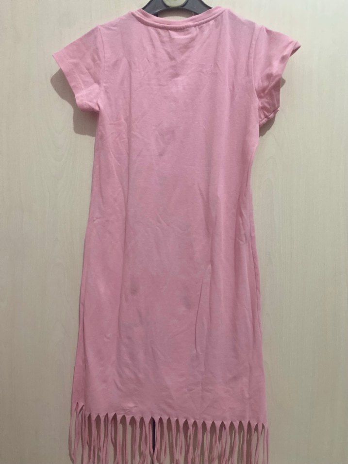 Püsküllü Pembe Kız elbise - Görsel 3