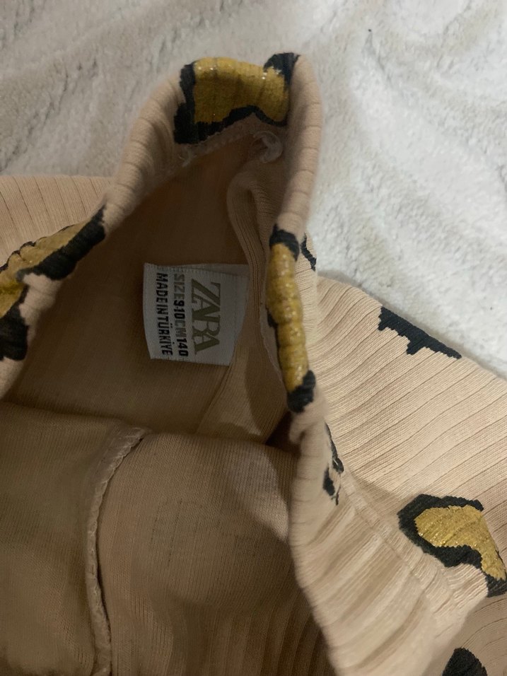 Baskılı Kız Tayt, Pliseli, Sokak Stili - Görsel 3