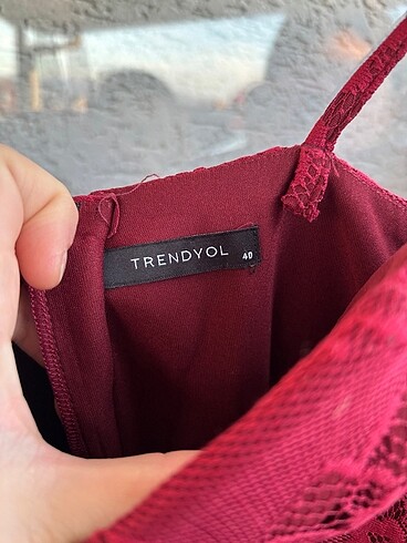 m Beden bordo Renk Trendyol bordo gece elbisesi