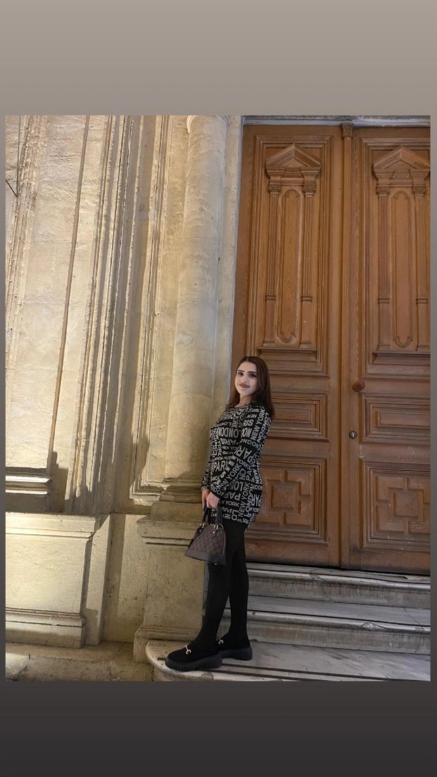 Desenli Uzun Kollu Kadın Triko Elbise - Görsel 2