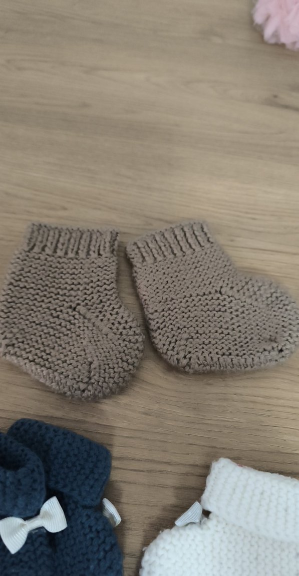 Erkek Bebek Örgü Bohem Patik Seti - Görsel 4