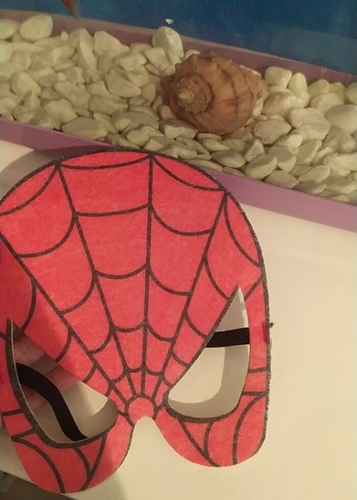 Örümcek adam maskesi keçeden  - Görsel 4