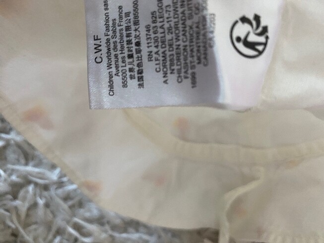 6-12 Ay, 18 cm Beden beyaz Renk Carrement beau şapka