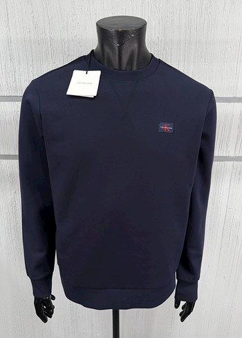 Calvin Klein Lacivert Bisiklet Yaka Sweatshirt
