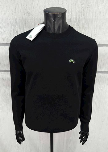 Lacoste Siyah Bisiklet Yaka Kazak