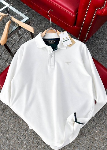 Barbour Beyaz Polo Tisort Minimal Ve Sik