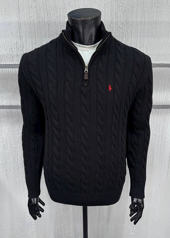 Ralph Lauren Polo Ralph Lauren Siyah Yarim Fermuarli Triko Kazak