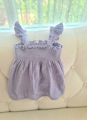 HelloBaby Lila renk Müslin elbise 1 yaş