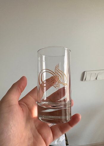 Altın Detaylı Şeffaf Cam kahve bardağı