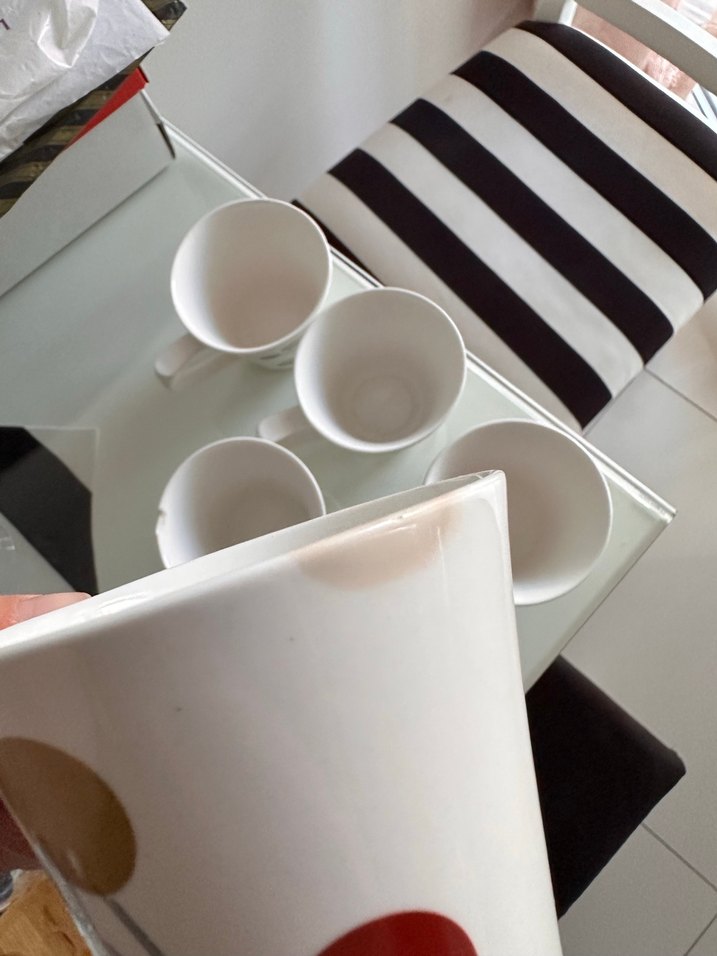 Beyaz Desenli Kupa - Görsel 4