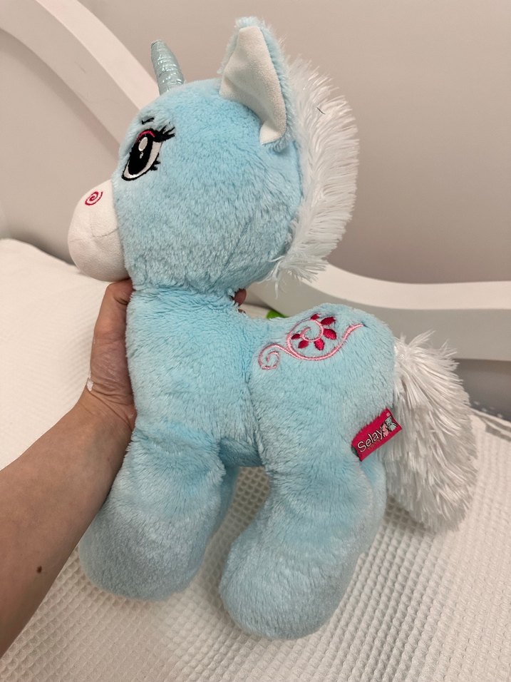 Mavi Peluş Unicorn Oyuncak - Görsel 2