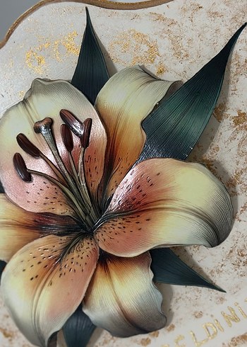 Bej Vintage Çiçek kapı süsü - Görsel 2