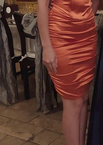 ithal saten elbise - Görsel 2