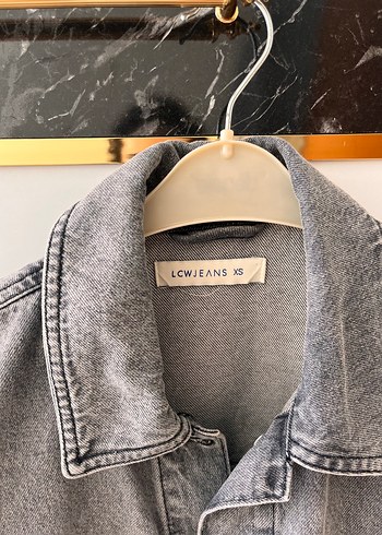 Gri Düğmeli Kolsuz Denim Ceket - Görsel 3