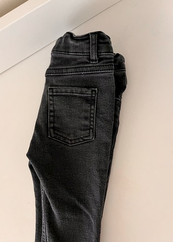 Düğmeli Siyah Erkek bebek Kot Pantolon - Görsel 2