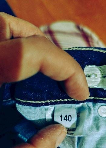 9 Yaş Beden Mavi Denim Erkek Çocuk Pantolon beli lastikli 9-10 yaş