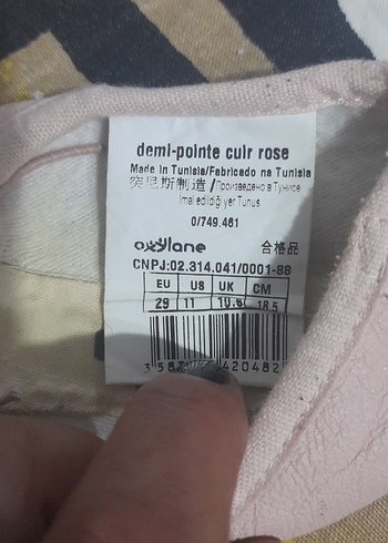 29 Beden Pembe Elastik Babet Çocuk Ayakkabısı