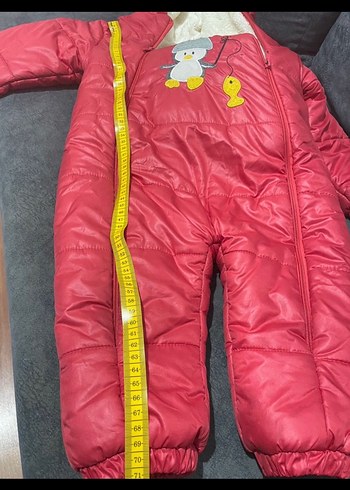 Kürklü Pembe Kız Bebek Kar Tulumu - Görsel 5