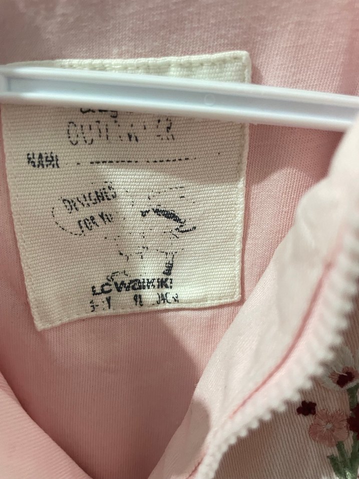 Kız Çocuk Pembe Kapüşonlu Nakışlı Ceket - Görsel 3