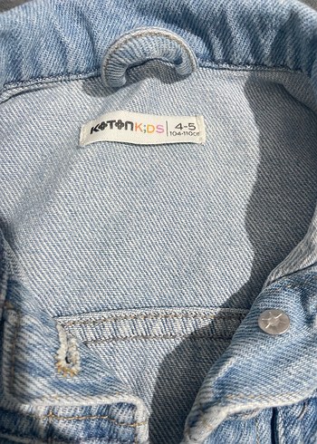 Düğmeli Mavi Kadın Denim Ceket - Görsel 3