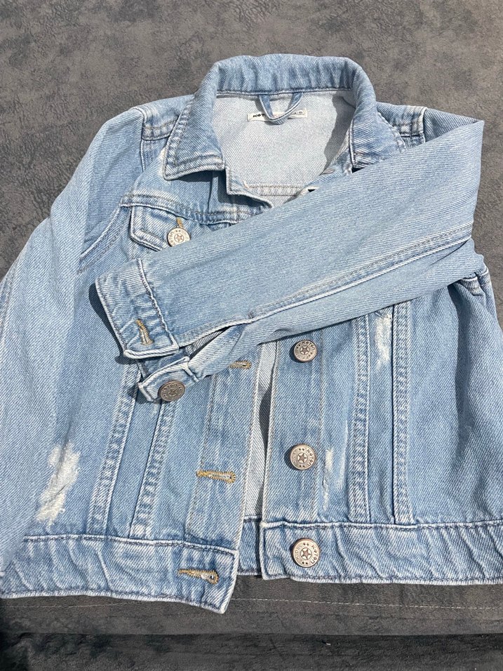 Düğmeli Mavi Kadın Denim Ceket - Görsel 2