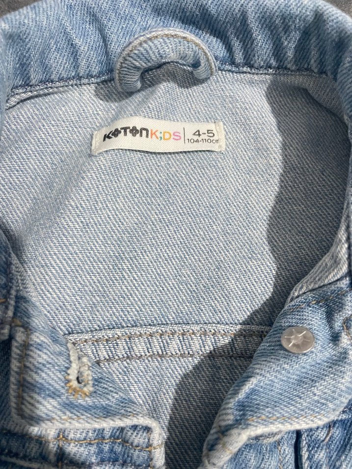 Düğmeli Mavi Kadın Denim Ceket - Görsel 3