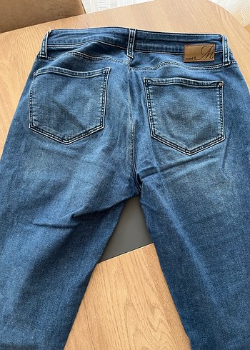 29 Beden mavi Renk Kadın Mavi Denim Midi Pantolon