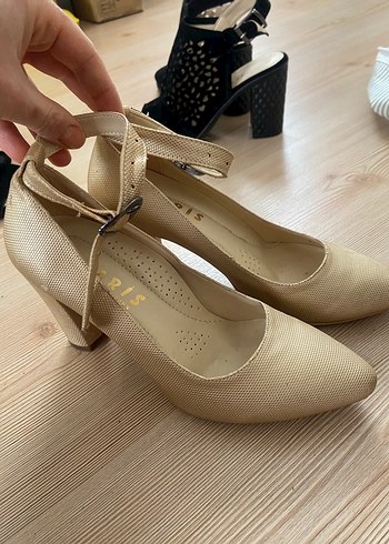 Bej Klasik Kadın Topuklu Ayakkabı - Görsel 3