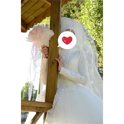 Tesettür üç boyutlu gelinlik