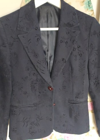 Beymen Düğmeli Siyah kendinden işlemeli Tuxedo Ceket - Görsel 2