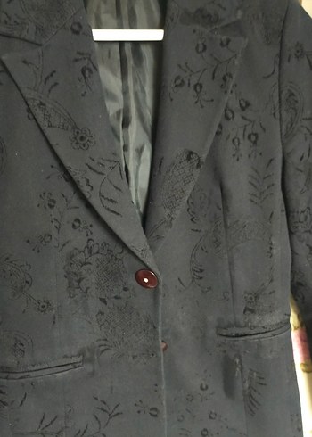 Beymen Düğmeli Siyah kendinden işlemeli Tuxedo Ceket - Görsel 3