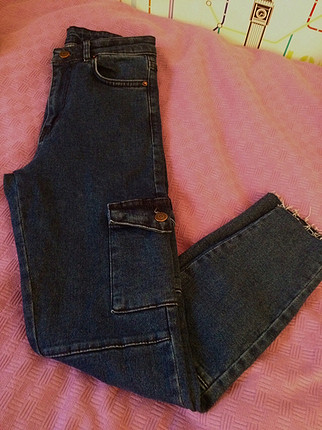 Kargo Cepli Jean Kot Pantolon