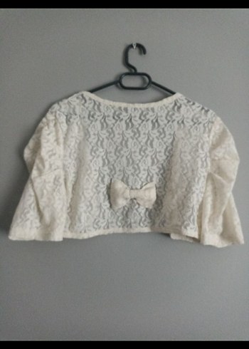 Kadın Dantel Beyaz Bolero M Beden - Görsel 2