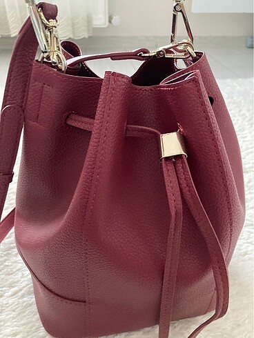 Beden bordo Renk Zara çanta
