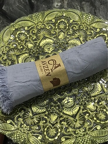 Gri bambu kraş şal