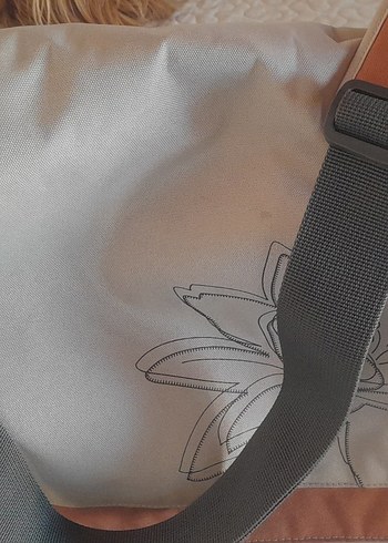 Baskılı Gri-Beyaz bilgisayar Çantası - Görsel 5