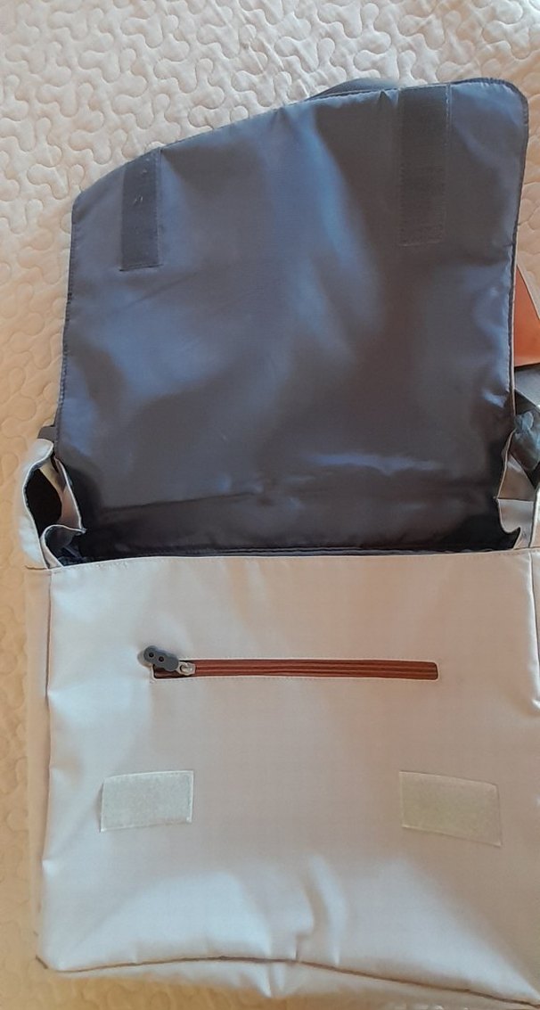 Baskılı Gri-Beyaz bilgisayar Çantası - Görsel 3