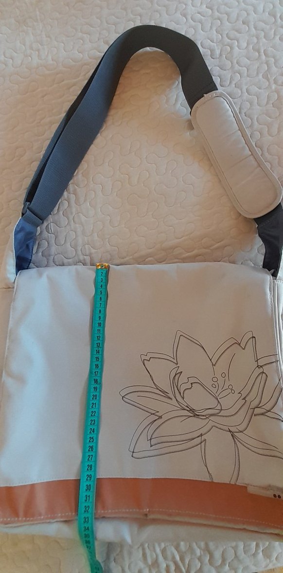 Baskılı Gri-Beyaz bilgisayar Çantası - Görsel 2