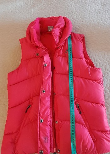 Pembe Nike orijinal Kadın Fermuarlı Şişme Yelek,kas tüylü - Görsel 2