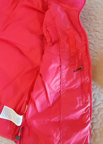 Pembe Nike orijinal Kadın Fermuarlı Şişme Yelek,kas tüylü - Görsel 5