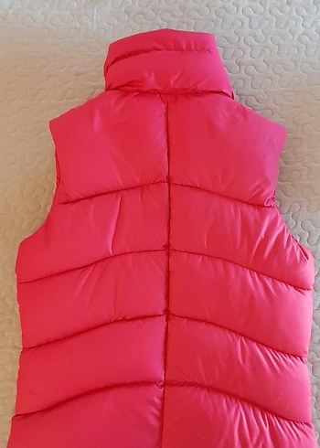 Pembe Nike orijinal Kadın Fermuarlı Şişme Yelek,kas tüylü - Görsel 6