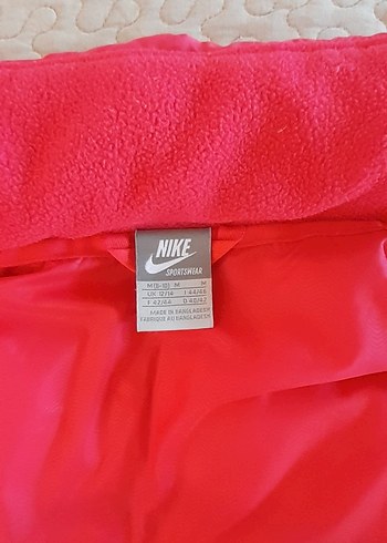 Pembe Nike orijinal Kadın Fermuarlı Şişme Yelek,kas tüylü - Görsel 3